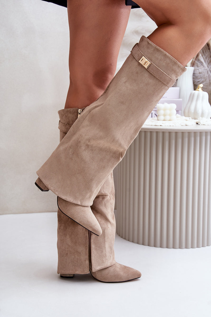 Botas de ante Lavista altura rodilla - Beige