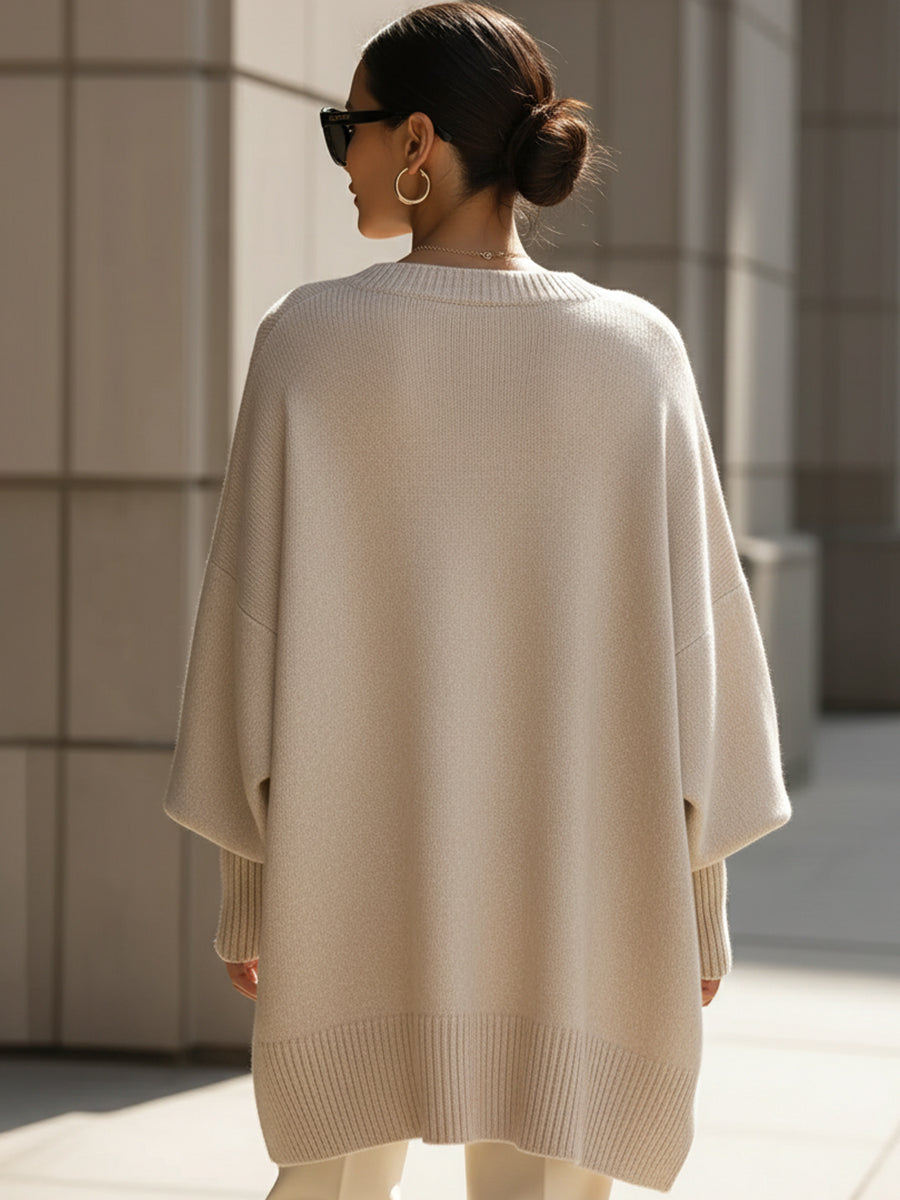 Camille | Oversized Knit Poncho Sweater