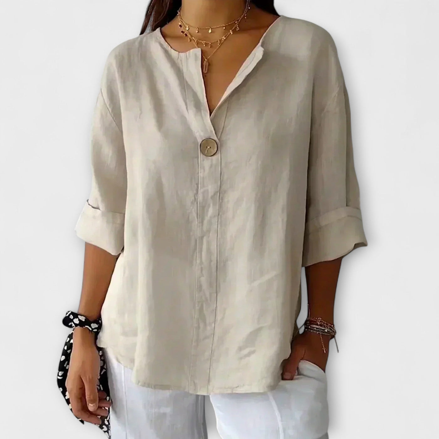 Chloe - Elegant V-Neck Blouse