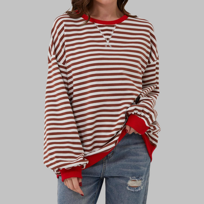 Chare - Casual Striped Sweatshirt