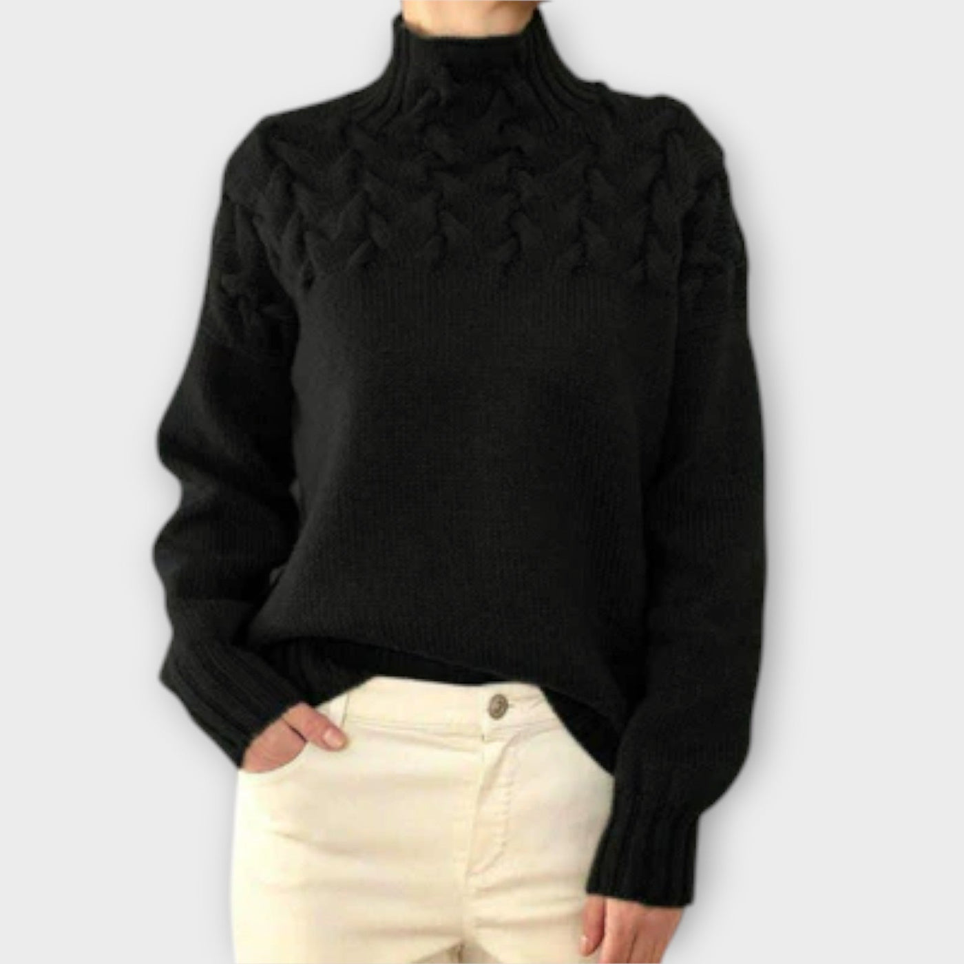 Amelia - Stylish Cable Knit Sweater