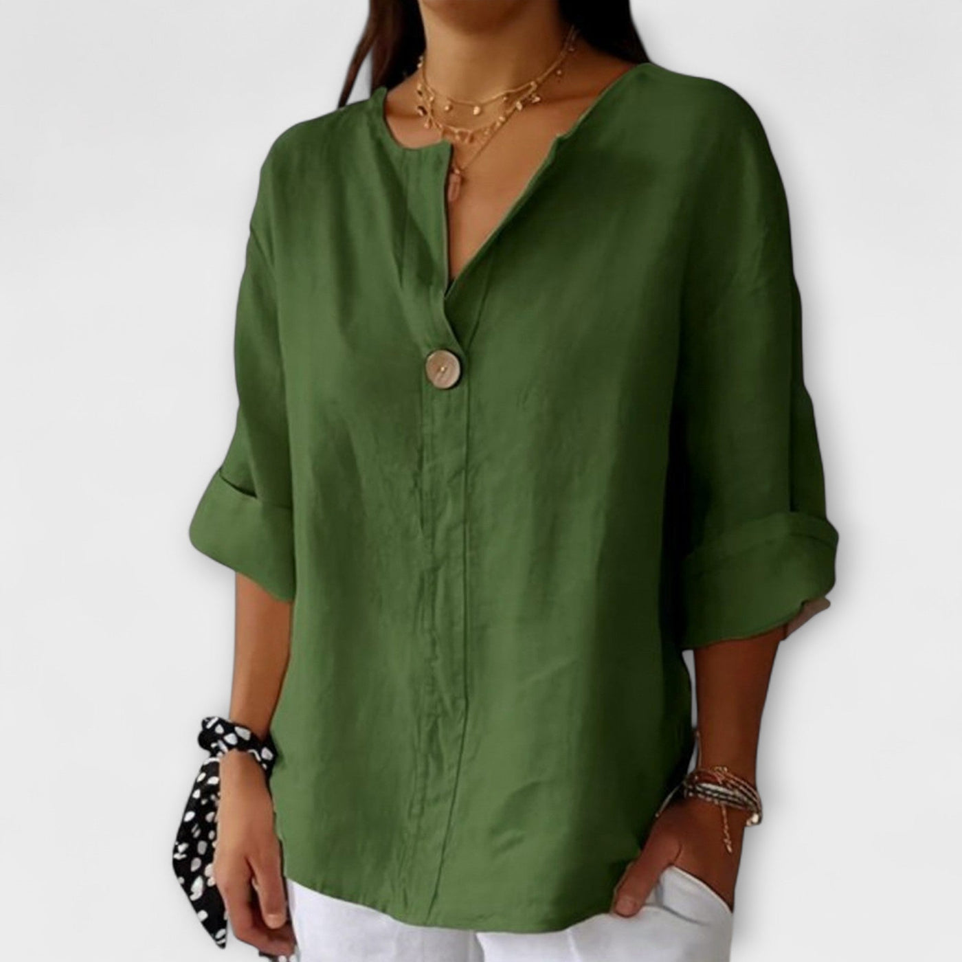Chloe - Elegant V-Neck Blouse