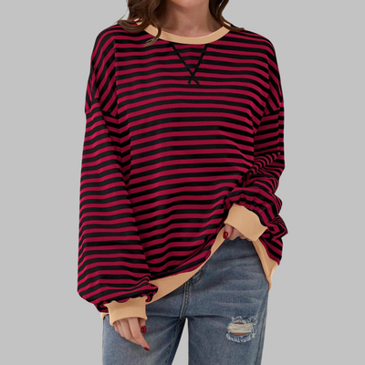 Chare - Casual Striped Sweatshirt