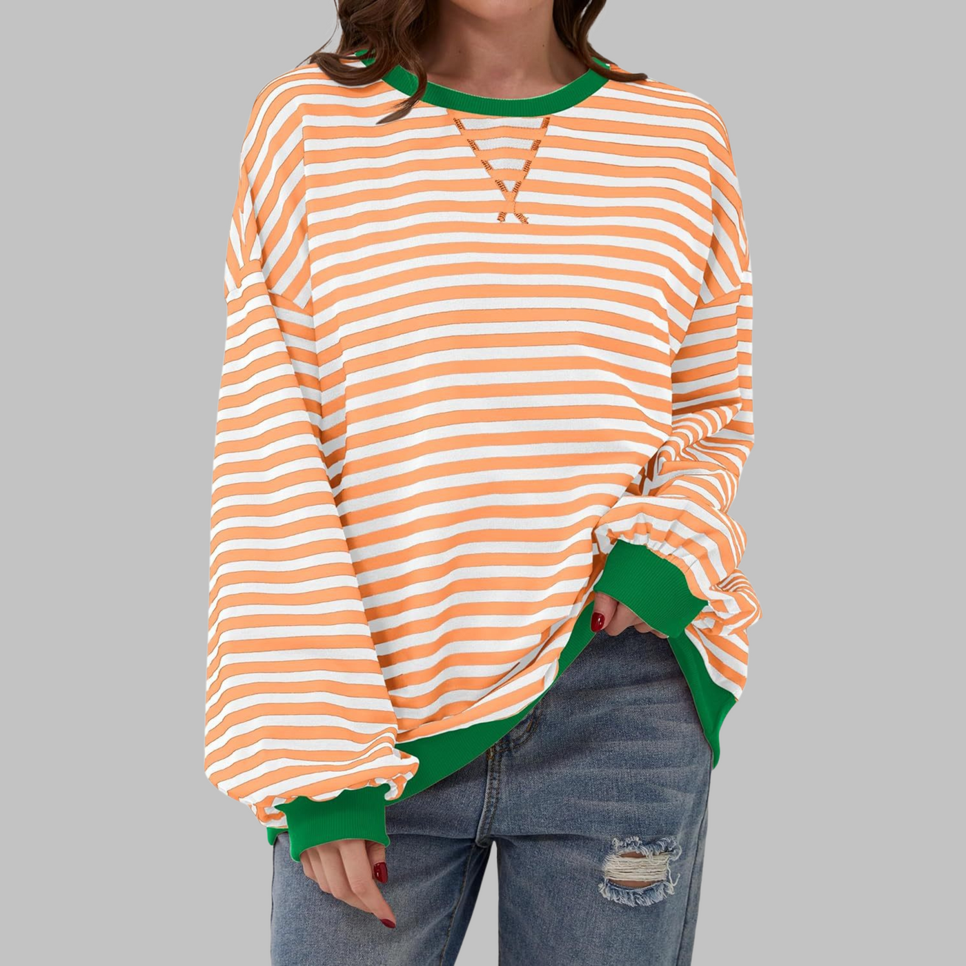 Chare - Casual Striped Sweatshirt