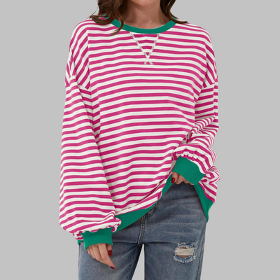 Chare - Casual Striped Sweatshirt