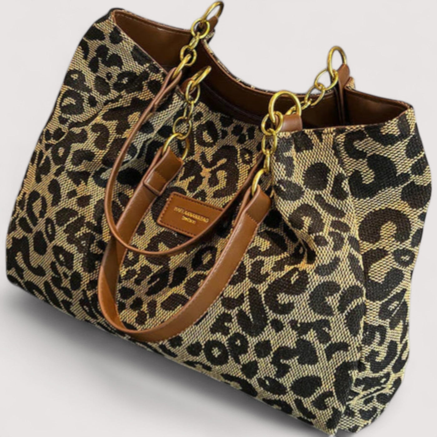 Sonia - Leopard Canvas Shopping Bag