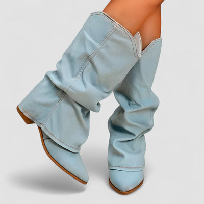 Louise - Denim Ankle Boots