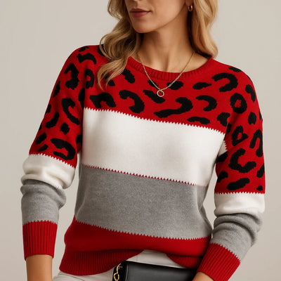Ruth - Leopard Print Casual Sweater