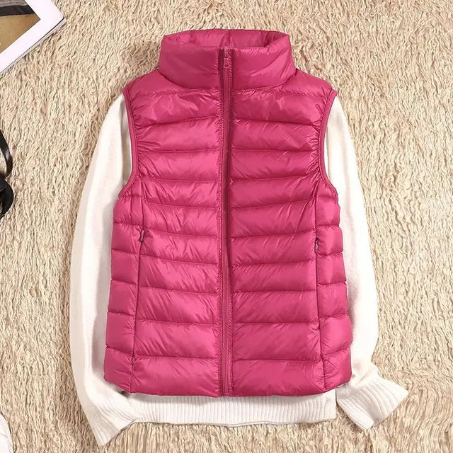 Lucy - Ultra Light Down Sleeveless Puffer Vest