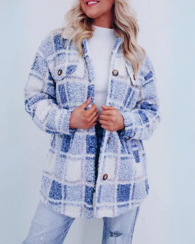Grace - Fleece Plaid Jacket