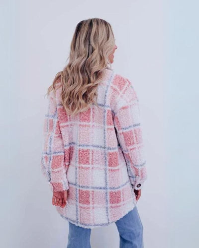 Grace - Fleece Plaid Jacket