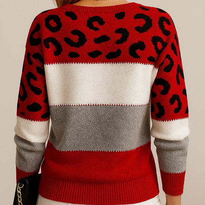 Ruth - Leopard Print Casual Sweater