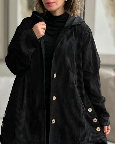 Audrey - Cozy Corduroy Hooded Jacket