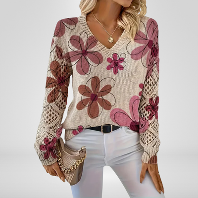 Ada - Floral Knit Sweater