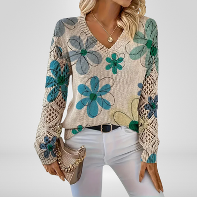Ada - Floral Knit Sweater