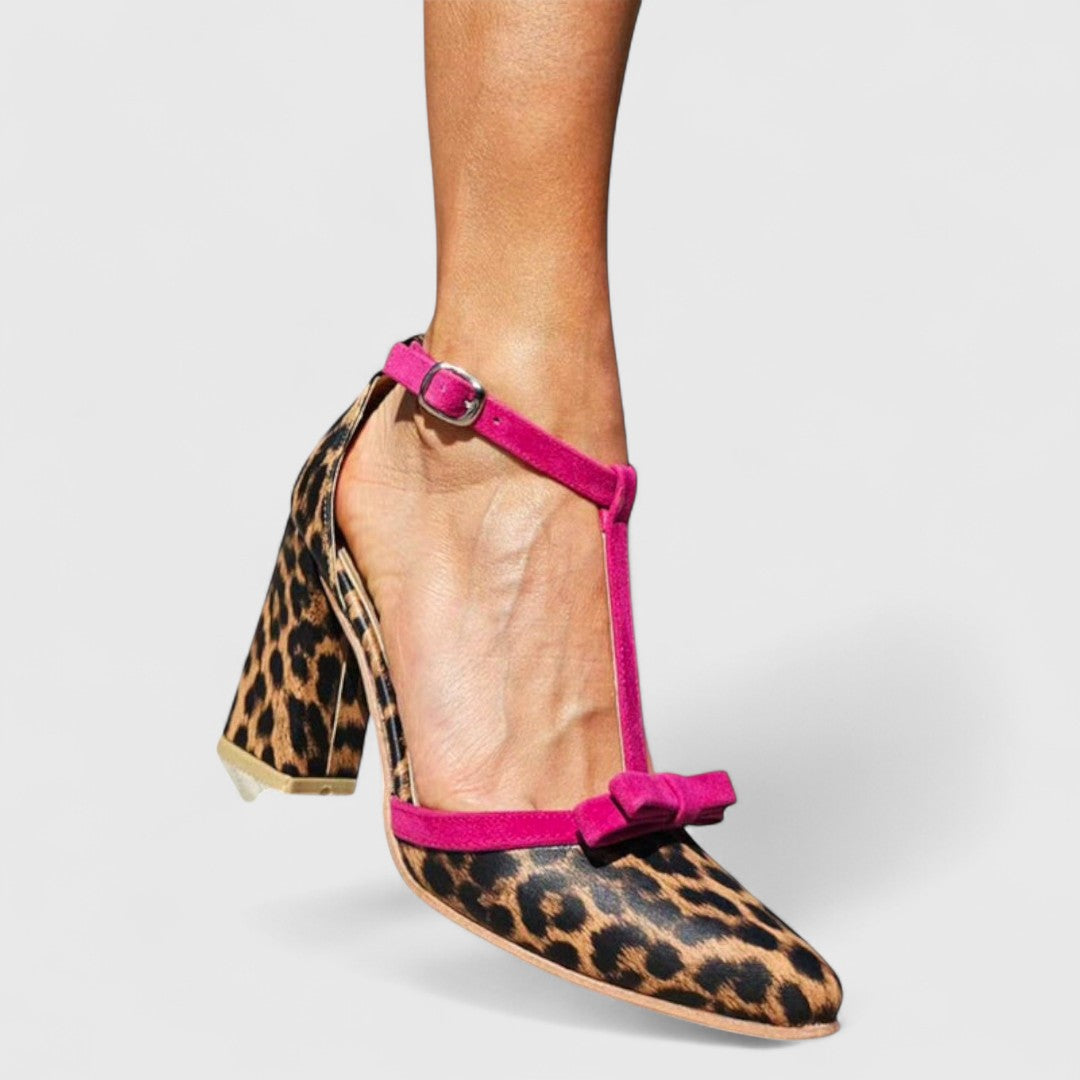 Leandra – Block Heel with Wild Accent