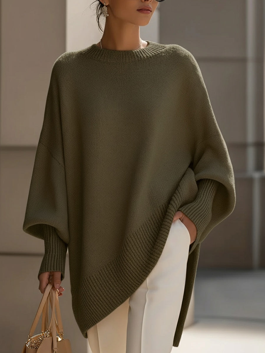 Camille | Oversized Knit Poncho Sweater