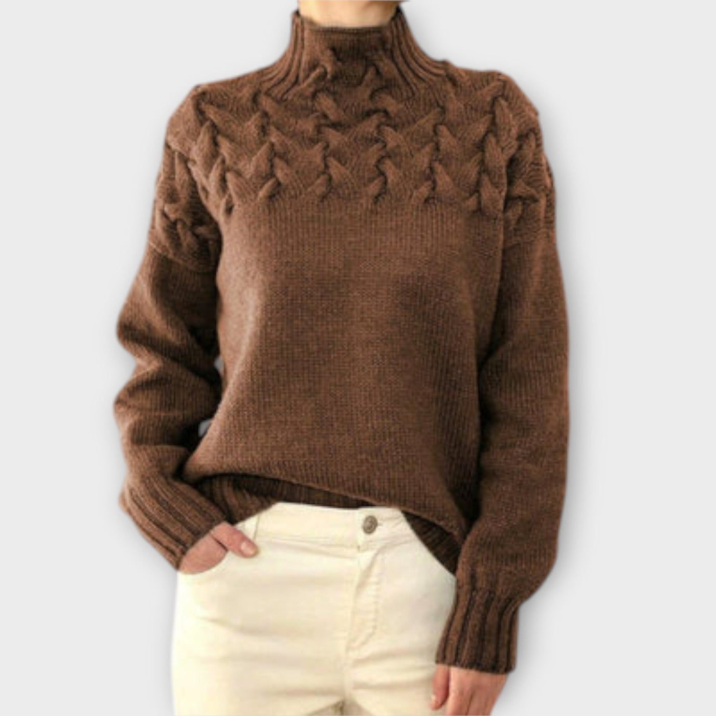 Amelia - Stylish Cable Knit Sweater