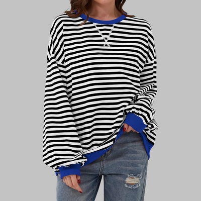 Chare - Casual Striped Sweatshirt