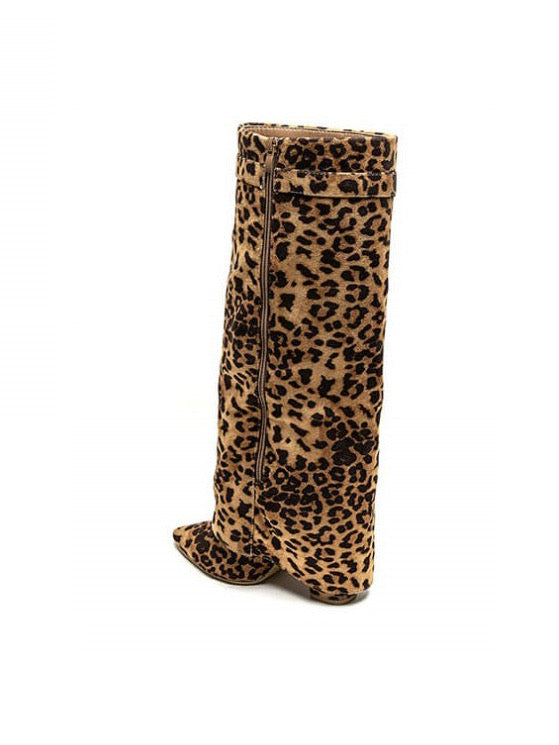 Julia - Leopard Suede Boots