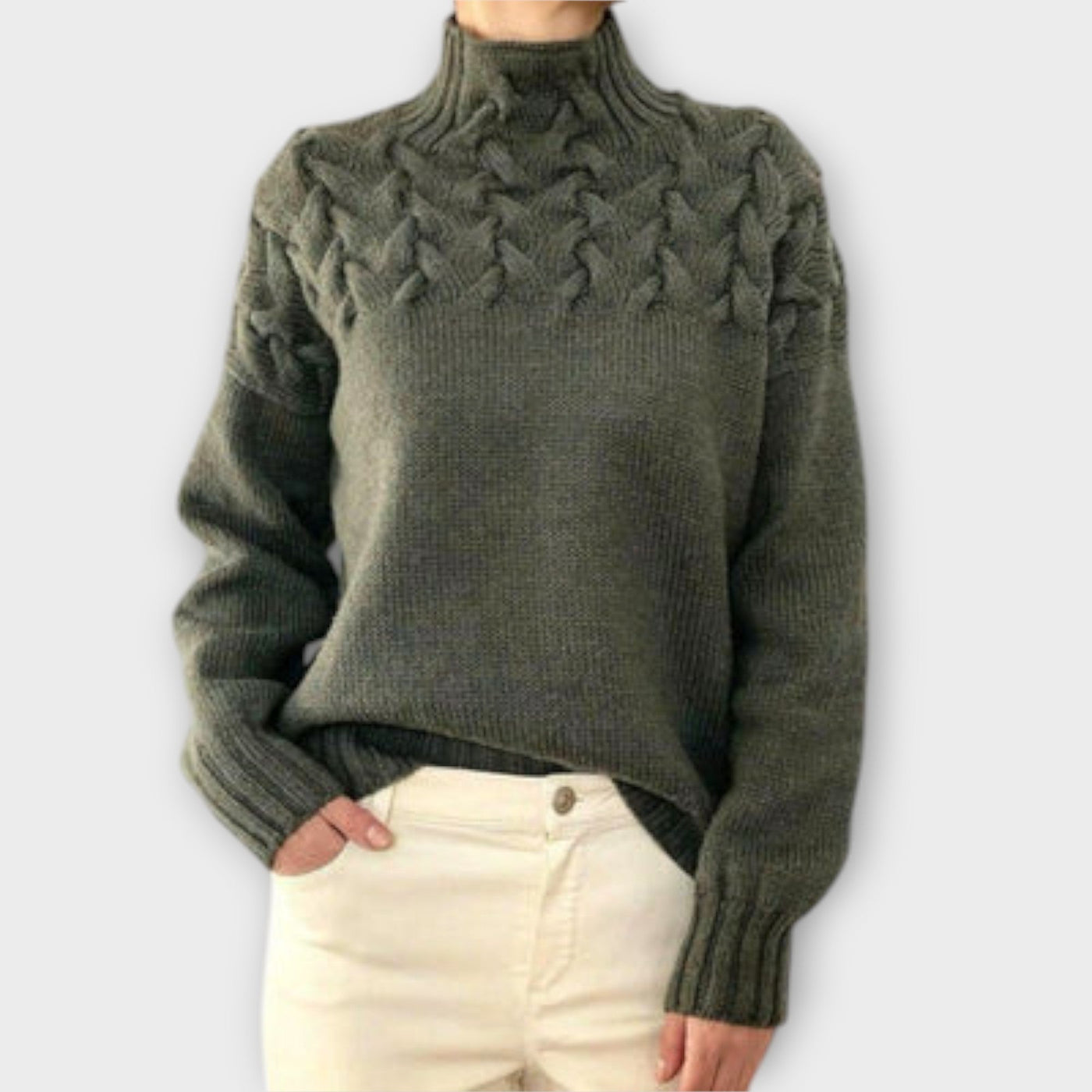Amelia - Stylish Cable Knit Sweater
