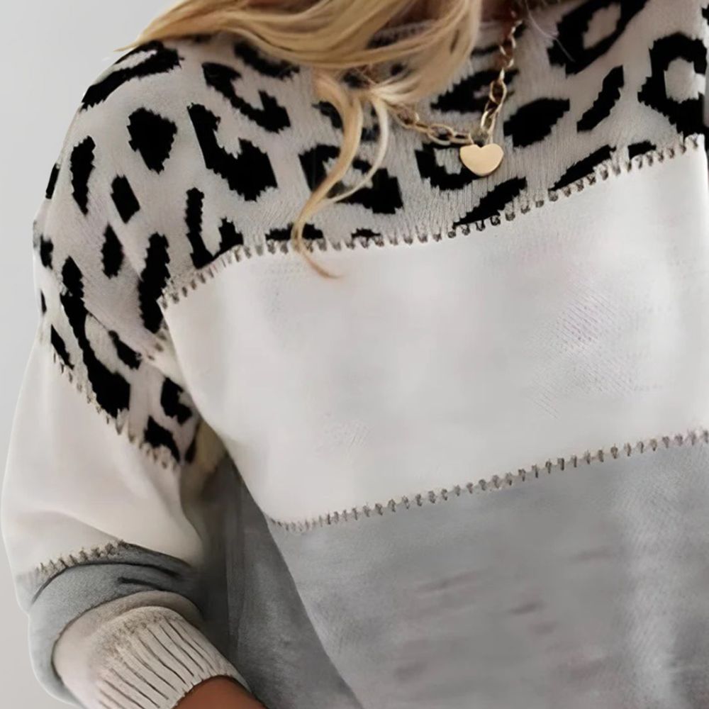 Ruth - Leopard Print Casual Sweater