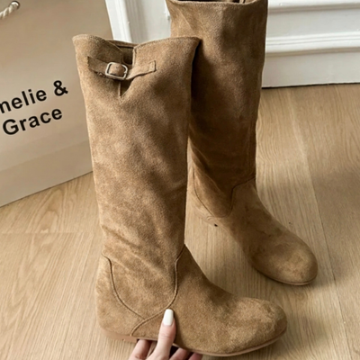 Amelia – Chic Suede Knee Boots