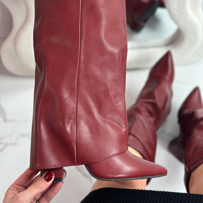 Sarah - Burgundy Boots