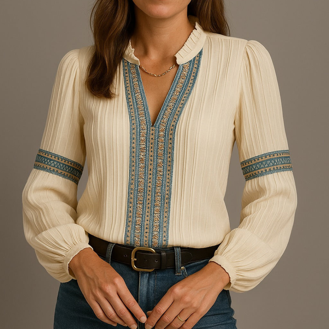 Maisie -Elegant V-neck Blouse