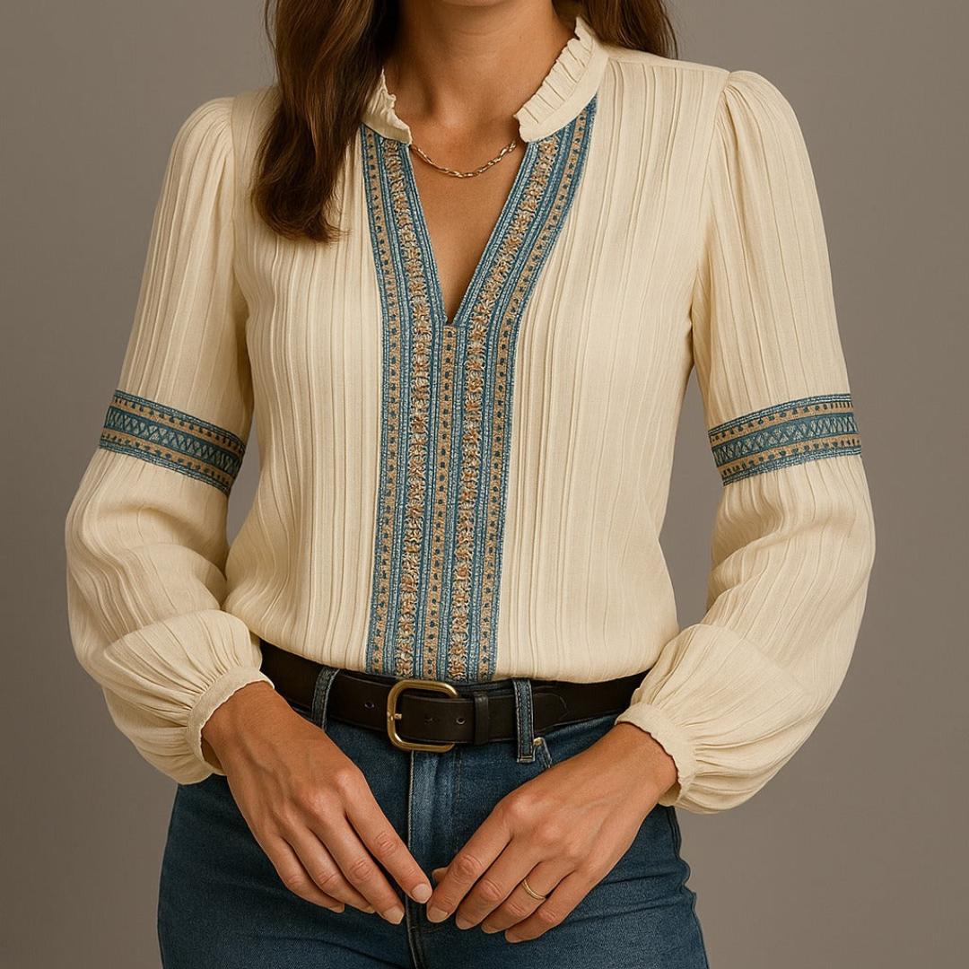 Lila - Casual V-Neck Blouse