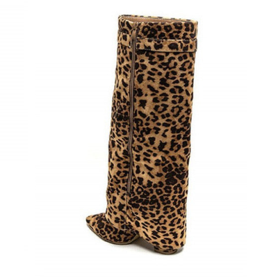 Julia - Leopard Suede Boots