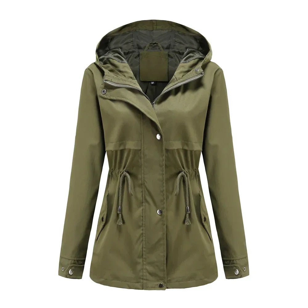 Lydia - Hooded Windbreaker Waterproof Coat