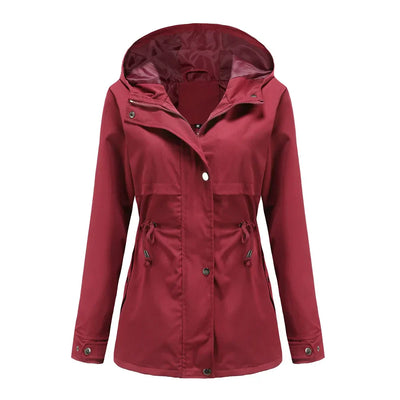 Lydia - Hooded Windbreaker Waterproof Coat
