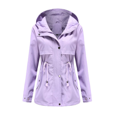 Lydia - Hooded Windbreaker Waterproof Coat