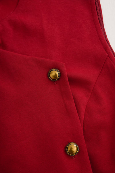 Ruby | Burgundy Sleeveless Midi Dress