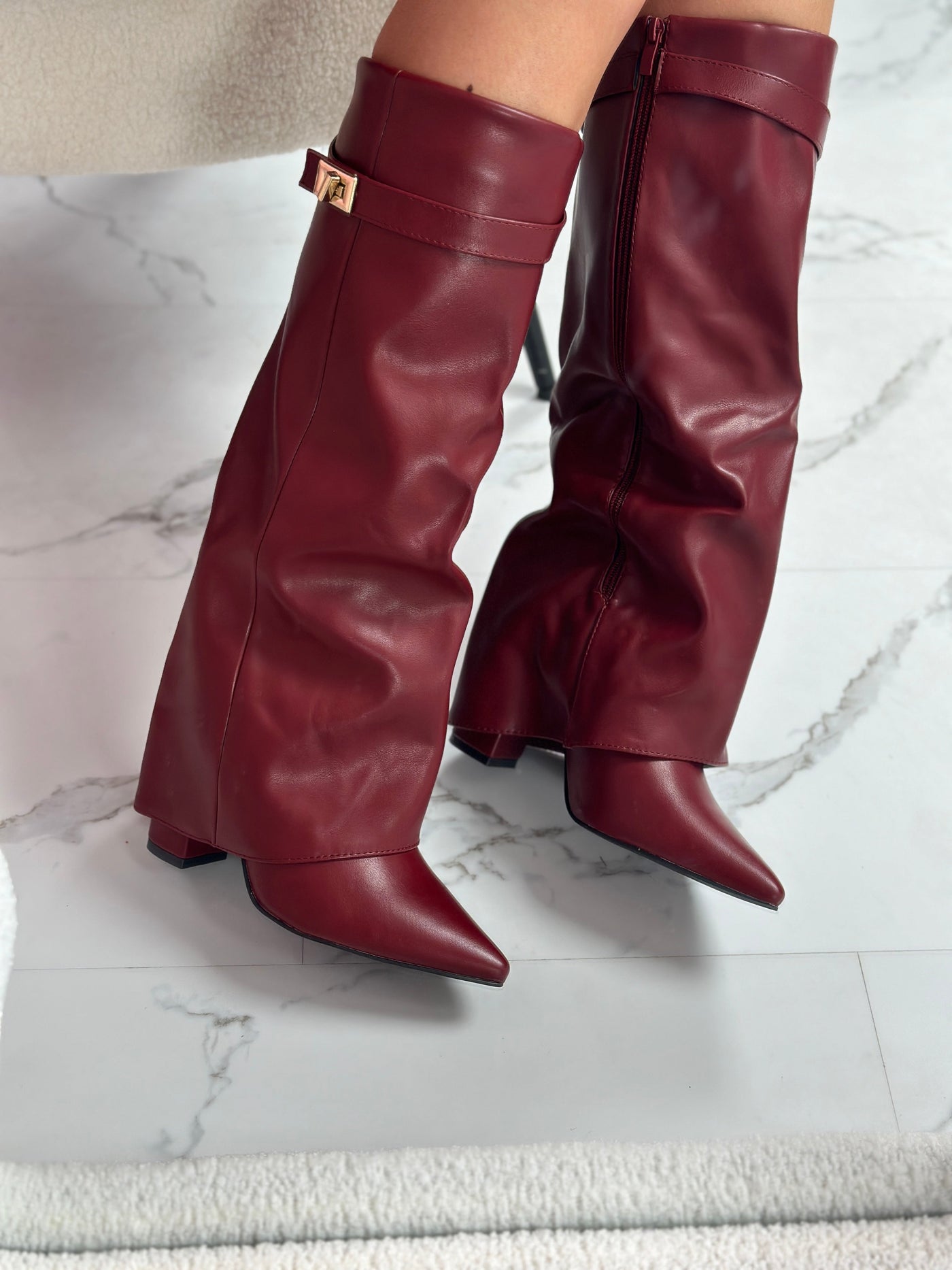 Sarah - Burgundy Boots