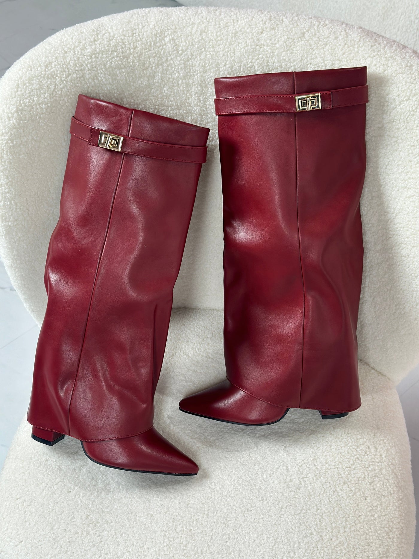 Sarah - Burgundy Boots