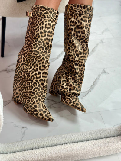 Jeanine - Leopard Boots