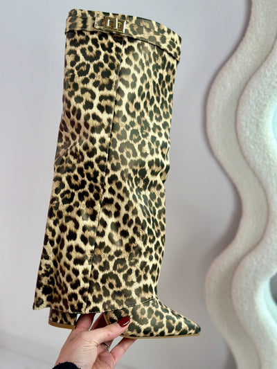 Jeanine - Leopard Boots