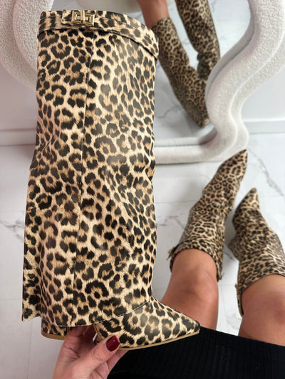 Jeanine - Leopard Boots