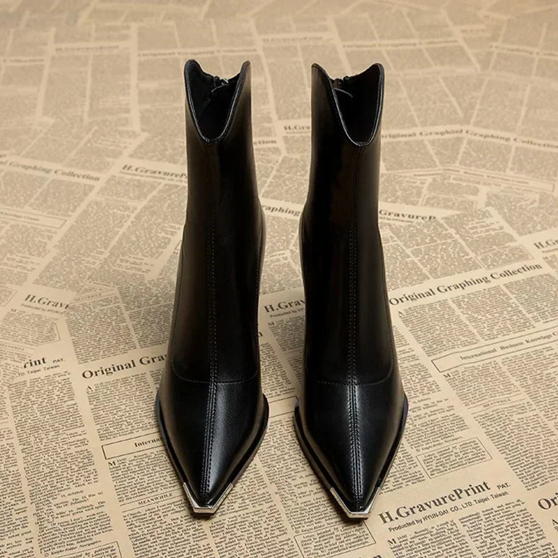 Grace - Chrome Tip Chelsea Boots