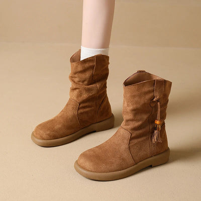 Eleanor – Retro Suede Ankle Boots