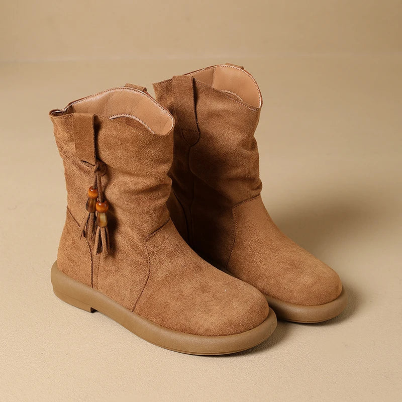 Eleanor – Retro Suede Ankle Boots