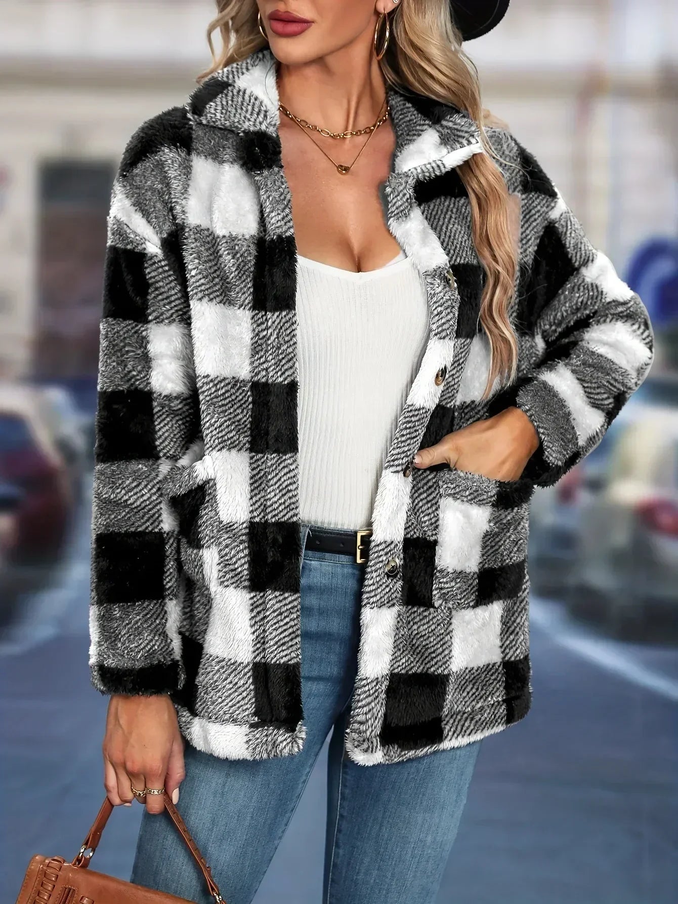 Elizabeth - Stylish Checked Jacket