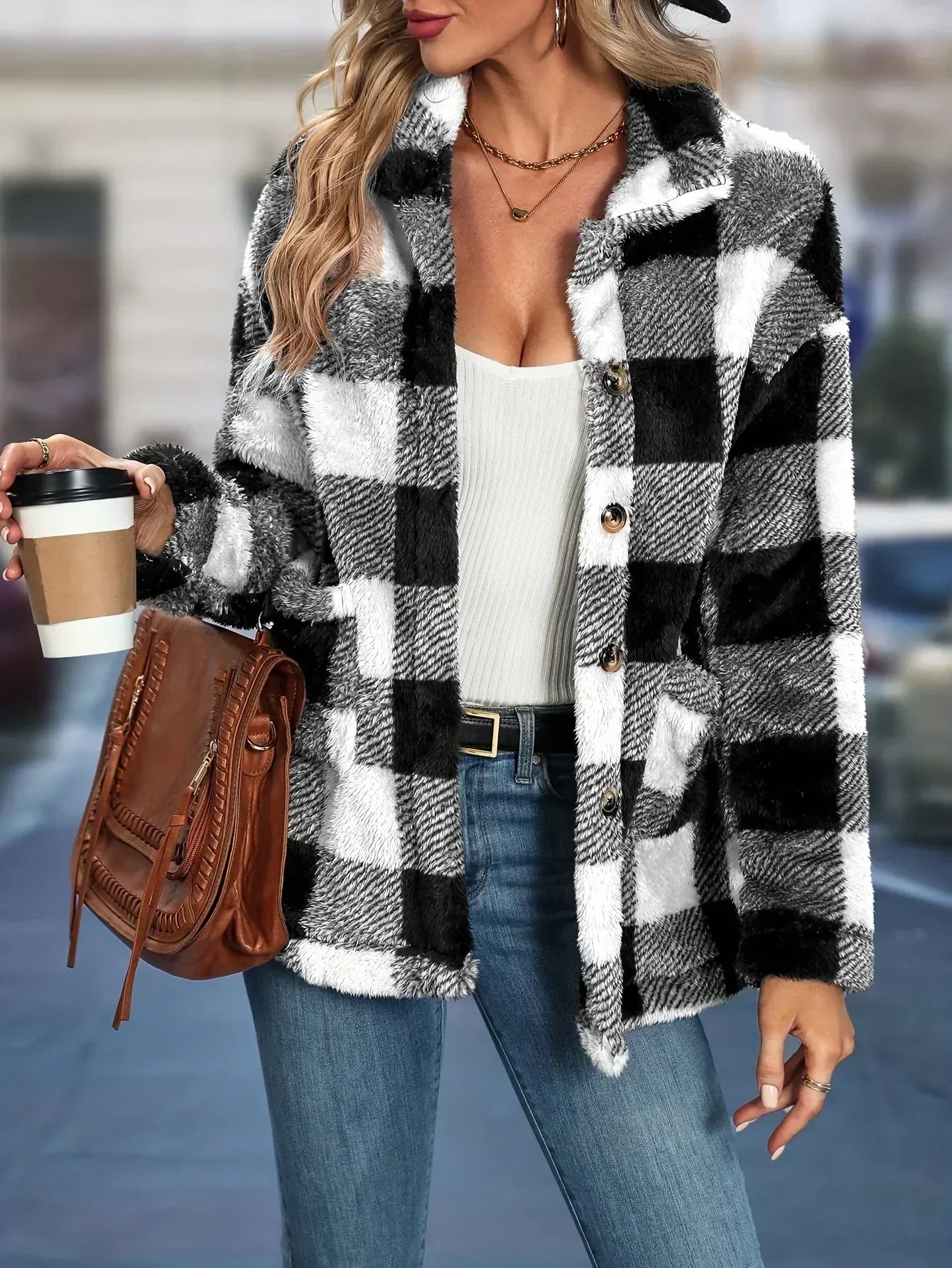 Elizabeth - Stylish Checked Jacket