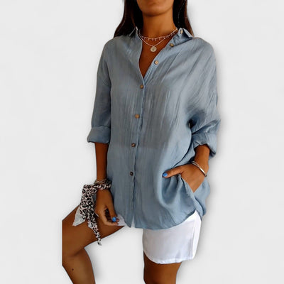 Holly - Chic Pleated Blouse