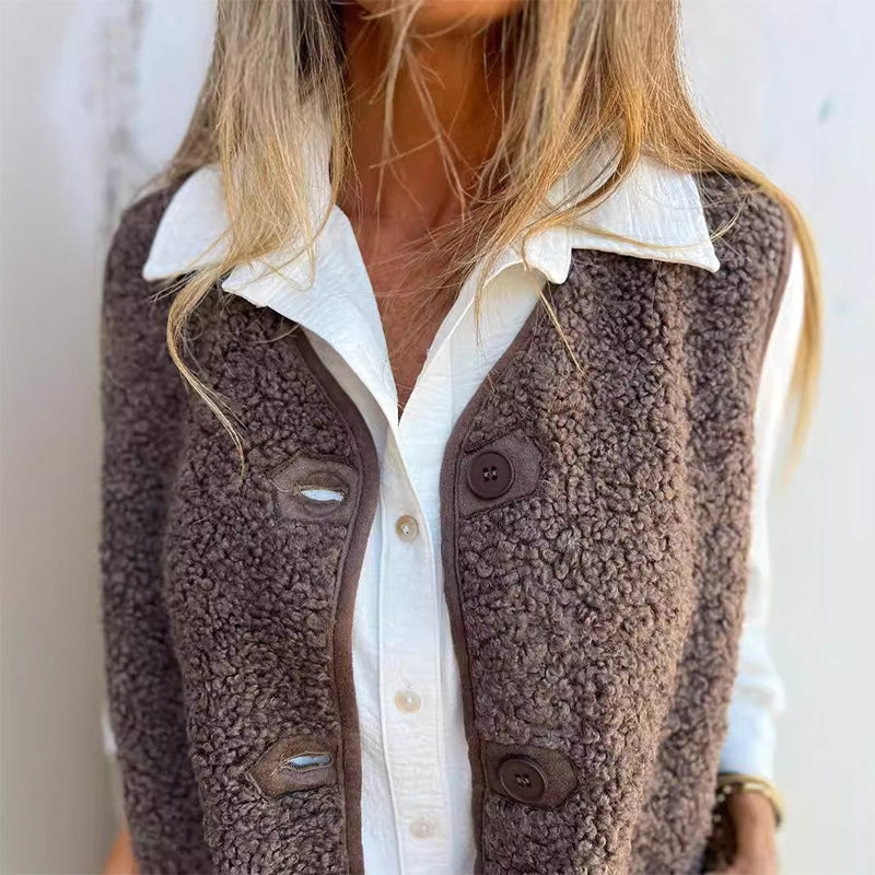 SERAPHINA LUXE BUTTON-DOWN VEST